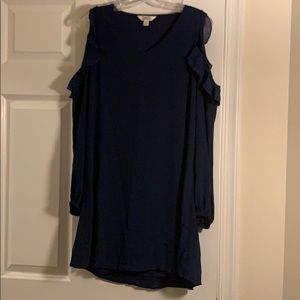 Navy blue off the shoulder dress
